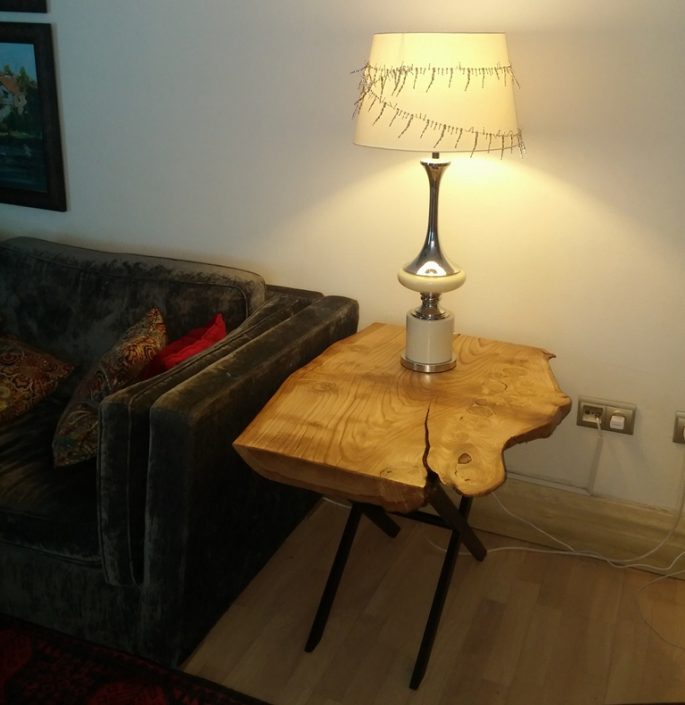 ART3119 Kestane ağacı sehpa Doğal ahşap sehpa