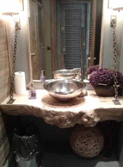 ART3124 Kütük banyo tezgahı Kütük banyo aksesuarı