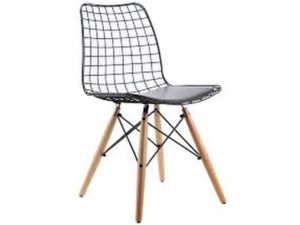 ART 172 Ahşap Ayaklı Tel Sandalye