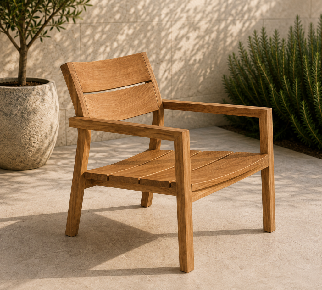 ART1013 İroko Teak Ahşap Sandalye