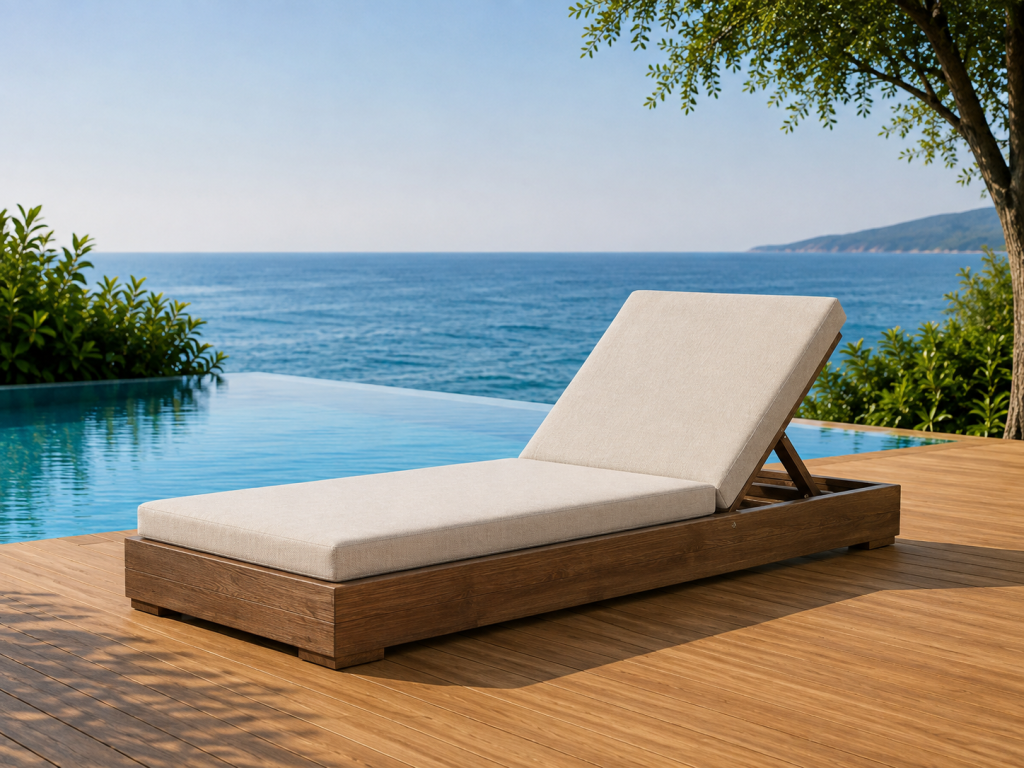 ART021 İroko Teak Şezlong