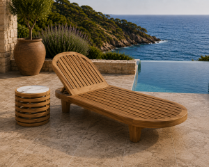 ART001 Iroko Oval Şezlong