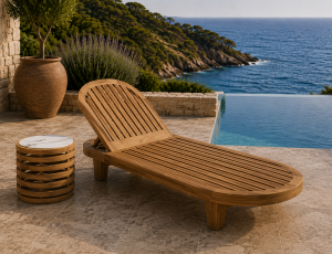 ART001 Iroko Oval Şezlong