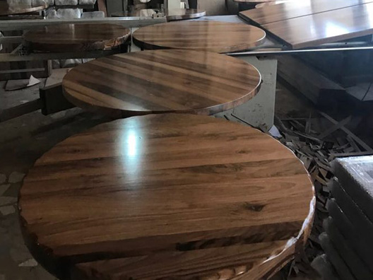 ART3075 Yuvarlak Ceviz Masa Tablası